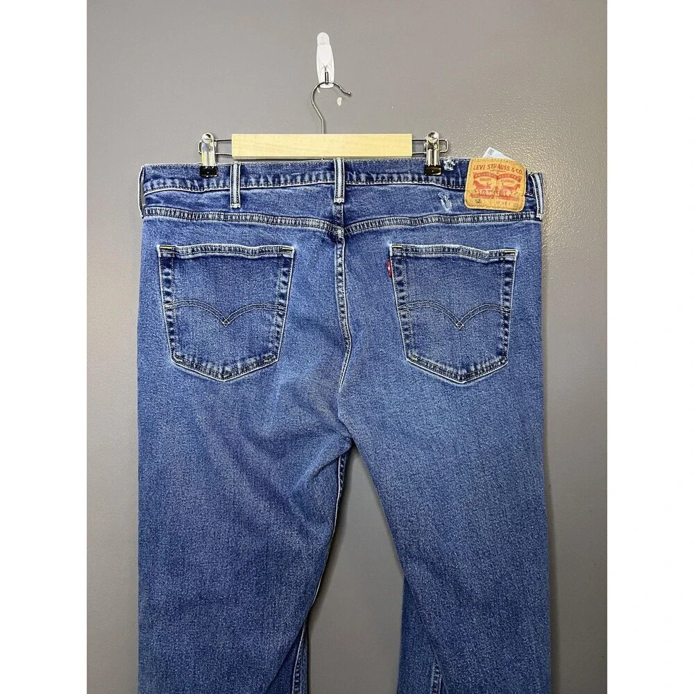 Levis 527 Jeans Mens 42x32 Blue Slim Bootcut Stretch Denim Medium Wash Pants